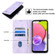 Samsung Galaxy A03s 165.8mm US Skin-feel Embossed Leather Phone Case - Light Purple