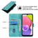 Samsung Galaxy A03s 166.6mm Skin-feel Embossed Leather Phone Case - Green