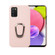 Samsung Galaxy A03s Ring Holder Litchi Texture Genuine Leather Phone Case - Pink