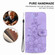 Samsung Galaxy A03s EU 166.5mm Lily Embossed Leather Phone Case - Purple