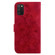 Samsung Galaxy A03s US 164.2mm Lily Embossed Leather Phone Case - Red