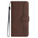 Samsung Galaxy A03s 166mm Heart Pattern Skin Feel Leather Phone Case - Brown