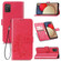 Samsung Galaxy A03s 166mm Four-leaf Clasp Embossed Leather Case with Lanyard & Card Slot & Wallet & Holder - Rose Red