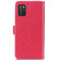 Samsung Galaxy A03s 166mm Four-leaf Clasp Embossed Leather Case with Lanyard & Card Slot & Wallet & Holder - Rose Red