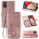 Samsung Galaxy A03s 166mm Four-leaf Clasp Embossed Leather Case with Lanyard & Card Slot & Wallet & Holder - Rose Gold