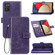 Samsung Galaxy A03s 164mm Four-leaf Clasp Embossed Leather Case with Lanyard & Card Slot & Wallet & Holder - Purple