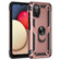 Samsung Galaxy A03s 166mm Version Shockproof TPU + PC Protective Case with 360 Degree Rotating Holder - Rose Gold