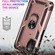 Samsung Galaxy A03s 166mm Version Shockproof TPU + PC Protective Case with 360 Degree Rotating Holder - Rose Gold