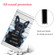 Samsung Galaxy A03s Colored Drawing Leather Phone Case - Black Dog