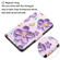 Samsung Galaxy A03s Colored Drawing Leather Phone Case - Purple Flower