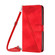 Samsung Galaxy A03s 164mm Dream Triangle Leather Phone Case with Lanyard - Red