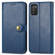 Samsung Galaxy A03s 164mm Solid Color Leather Buckle Phone Case with Lanyard & Photo Frame & Card Slot & Wallet & Stand Function - Blue