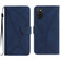 Samsung Galaxy A03s 166mm Stitching Embossed Leather Phone Case - Blue