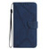 Samsung Galaxy A03s 166mm Stitching Embossed Leather Phone Case - Blue