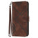 Samsung Galaxy A03s 166mm Line Pattern Skin Feel Leather Phone Case - Coffee