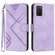 Samsung Galaxy A03s 166mm Line Pattern Skin Feel Leather Phone Case - Light Purple