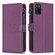 Samsung Galaxy A03s 9 Card Slots Zipper Wallet Leather Flip Phone Case - Dark Purple