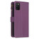 Samsung Galaxy A03s 9 Card Slots Zipper Wallet Leather Flip Phone Case - Dark Purple