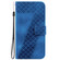 Samsung Galaxy A03s US Version 164.2mm 7-shaped Embossed Leather Phone Case - Blue