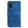 Samsung Galaxy A03s US Version 164.2mm 7-shaped Embossed Leather Phone Case - Blue