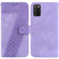 Samsung Galaxy A03s EU Edition 166.5mm 7-shaped Embossed Leather Phone Case - Purple
