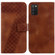 Samsung Galaxy A03s EU Edition 166.5mm 7-shaped Embossed Leather Phone Case - Brown