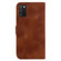 Samsung Galaxy A03s EU Edition 166.5mm 7-shaped Embossed Leather Phone Case - Brown