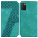 Samsung Galaxy A03s US Version 164.2mm 7-shaped Embossed Leather Phone Case - Green