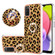 Samsung Galaxy A03s US Version Electroplating Dual-side IMD Phone Case with Ring Holder - Leopard Print