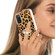 Samsung Galaxy A03s US Version Electroplating Dual-side IMD Phone Case with Ring Holder - Leopard Print