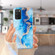 Samsung Galaxy A03s EU Version IMD Shell Pattern TPU Phone Case - Blue Gold Marble