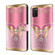 Samsung Galaxy A03s Crystal 3D Shockproof Protective Leather Phone Case - Pink Bottom Butterfly