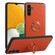 Samsung Galaxy A13 5G Litchi Texture Magnetic Phone Case with Ring Holder - Orange