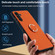 Samsung Galaxy A13 5G Litchi Texture Magnetic Phone Case with Ring Holder - Orange