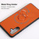 Samsung Galaxy A13 5G Litchi Texture Magnetic Phone Case with Ring Holder - Orange