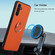 Samsung Galaxy A13 5G Litchi Texture Magnetic Phone Case with Ring Holder - Orange
