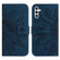 Samsung Galaxy A13 5G Skin Feel Sun Flower Pattern Flip Leather Phone Case with Lanyard - Inky Blue