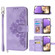 Samsung Galaxy A13 4G / 5G Skin-feel Flowers Embossed Wallet Leather Phone Case - Purple