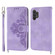 Samsung Galaxy A13 4G / 5G Skin-feel Flowers Embossed Wallet Leather Phone Case - Purple