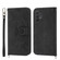 Samsung Galaxy A13 4G / 5G Skin-feel Flowers Embossed Wallet Leather Phone Case - Black