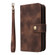 Samsung Galaxy A13 5G / 4G Multifunctional Card Slot Zipper Wallet Leather Phone Case - Brown