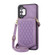 Samsung Galaxy A13 5G / 4G Rhombic Texture RFID Phone Case with Lanyard & Mirror - Purple