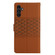 Samsung Galaxy A13 5G Diamond Embossed Skin Feel Leather Phone Case with Lanyard - Brown
