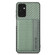 Samsung Galaxy A13 5G Carbon Fiber Magnetic Card Wallet Bag Phone Case - Green