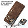 Samsung Galaxy A13 4G / 5G Retro Ring and Zipper RFID Card Slot Phone Case - Brown