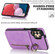 Samsung Galaxy A13 4G / 5G Retro Ring and Zipper RFID Card Slot Phone Case - Purple