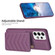 Samsung Galaxy A13 5G / 4G BF26 Wave Pattern Card Bag Holder Phone Case - Dark Purple