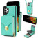 Samsung Galaxy A13 5G / 4G Zipper Hardware Card Wallet Phone Case - Mint Green Samsung Galaxy A13 5G / 4G Zipper Hardware Card Wallet Phone Case - Mint Green