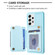Samsung Galaxy A13 5G / 4G BF27 Metal Ring Card Bag Holder Phone Case - Blue