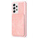Samsung Galaxy A13 4G/5G BF28 Frosted Card Bag Phone Case with Holder - Pink